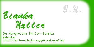 bianka maller business card